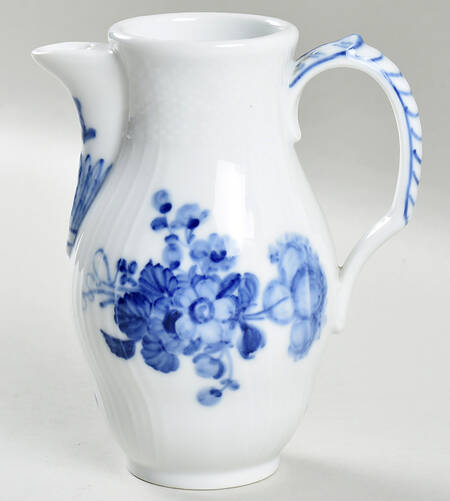 Blue Flowers Curved) Individual Coffee Pot No Lid