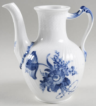 Blue Flowers Curved) Coffee Pot No Lid