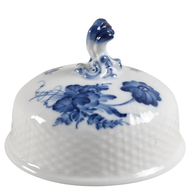 Blue Flowers Curved) Lid for Large Covered Vase