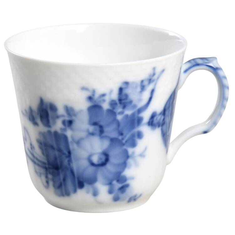 Blue Flowers Curved) Flat Demitasse Cup