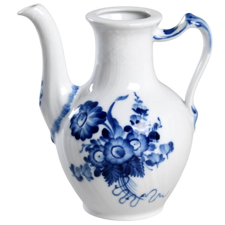 Blue Flowers Curved) Coffee Pot No Lid