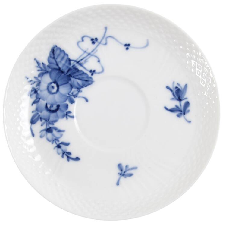 Blue Flowers Curved) Saucer for Flat Demitasse Cup