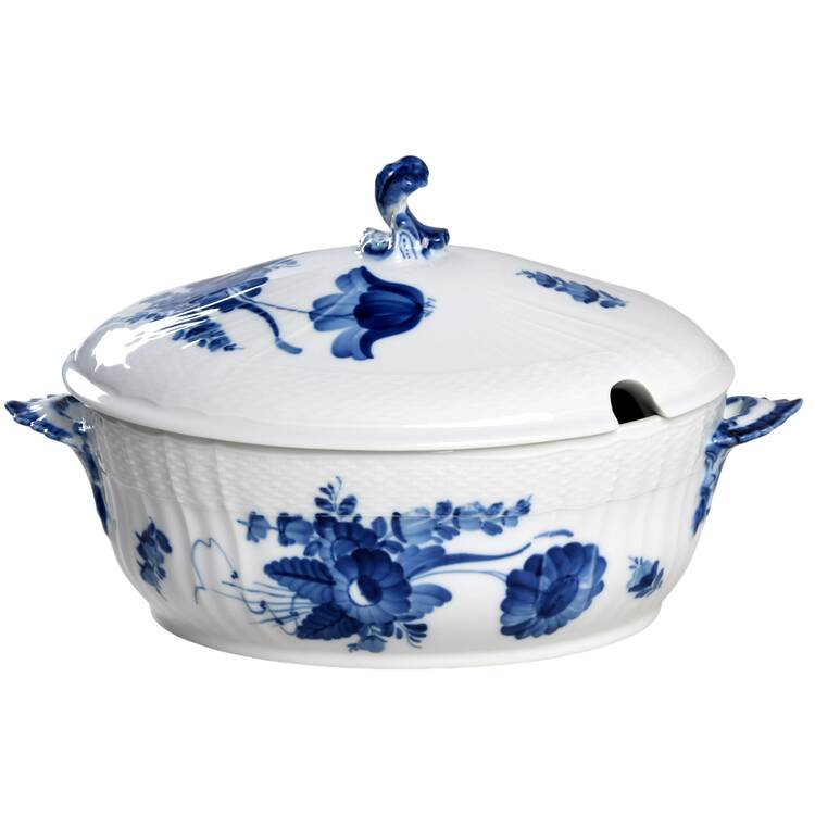 Blue Flowers Curved) Tureen & Lid