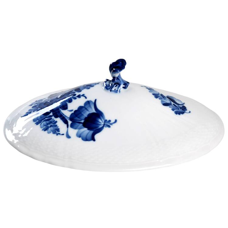 Blue Flowers Curved) Lid for Oval Vegetable