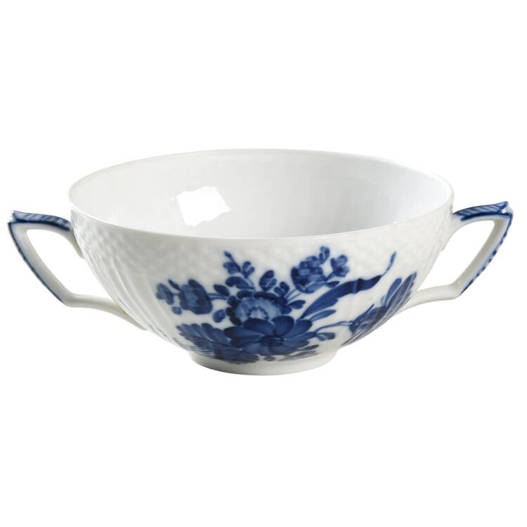 Blue Flowers Curved) Flat Cream Soup Bowl