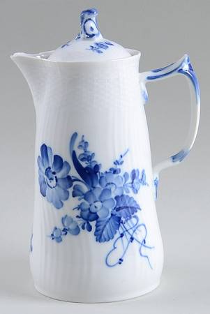 Blue Flowers Curved) Large Syrup with Lid
