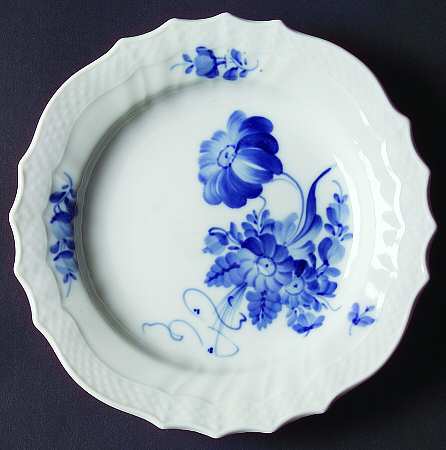 Blue Flowers Curved) Dessert/Pie Plate