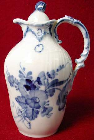 Blue Flowers Curved) Oil Cruet and Stopper