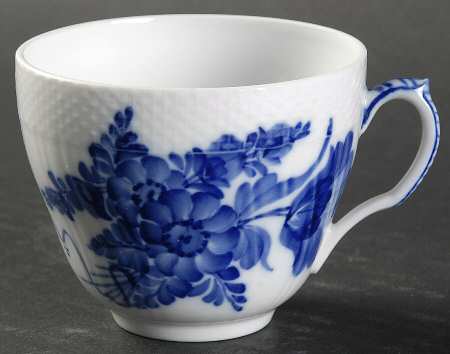 Blue Flowers Curved) Flat Cup