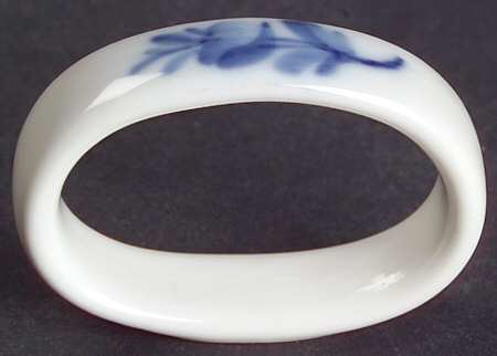 Blue Flowers Curved) Napkin Ring
