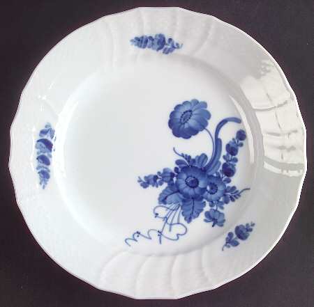 Blue Flowers Curved) Luncheon Plate