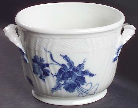 Blue Flowers Curved) 6" Cachepot