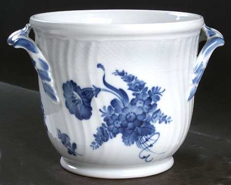 Blue Flowers Curved) 6" Cachepot