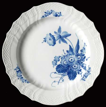 Blue Flowers Curved) 11" Chop Plate (Round Platter)