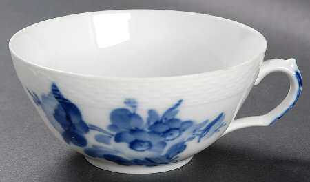 Blue Flowers Curved) Flat Cup