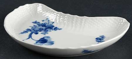 Blue Flowers Curved) Crescent Salad Plate