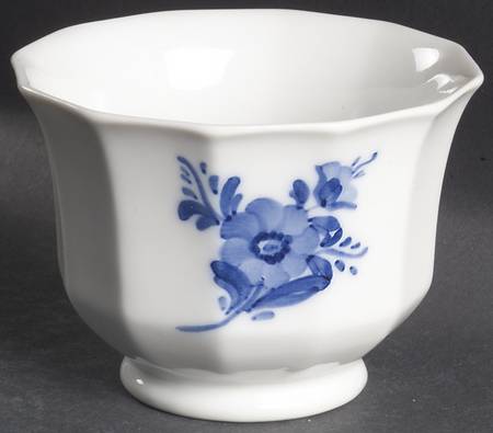 Blue Flowers Open Sugar Bowl