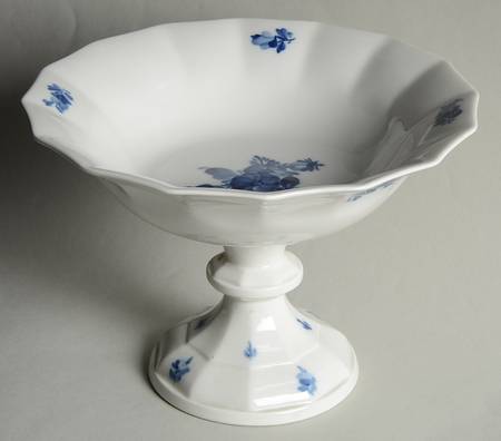 Blue Flowers 9" Diameter Pedestal Cake Stand by Royal Copenhagen