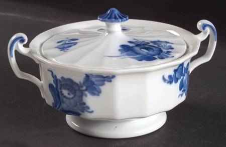 Blue Flowers Sugar Bowl & Lid