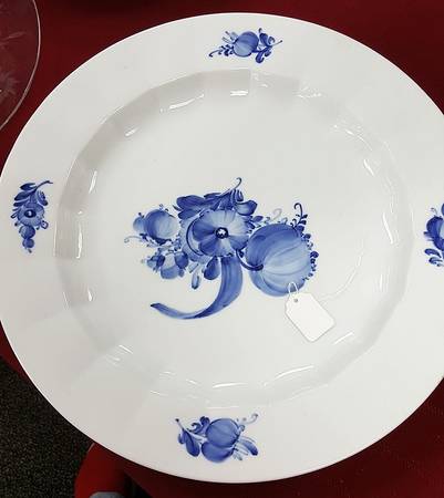 Blue Flowers 14" Round Platter