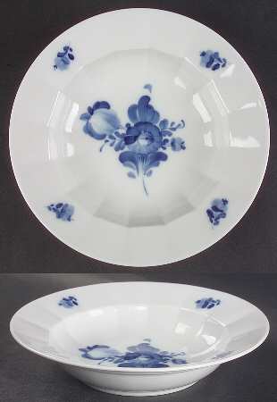 Blue Flowers Rim Soup Bowl by Royal Copenhagen