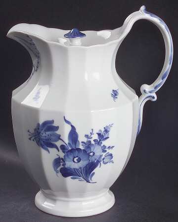 Blue Flowers 48 Oz Pitcher with Lid by Royal Copenhagen
