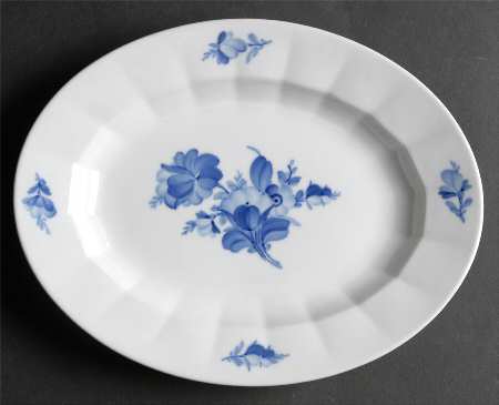 Blue Flowers 10" Oval Serving Platter