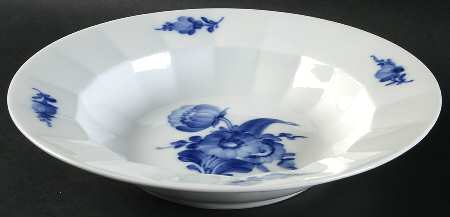 Blue Flowers Large Rim Soup Bowl by Royal Copenhagen
