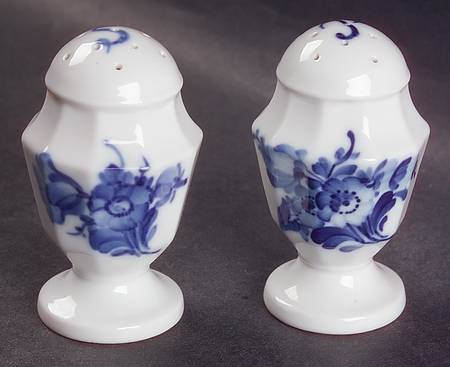 Blue Flowers Salt & Pepper Set by Royal Copenhagen