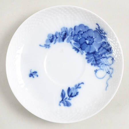 Blue Flowers Braided Saucer for Flat Demitasse Cup