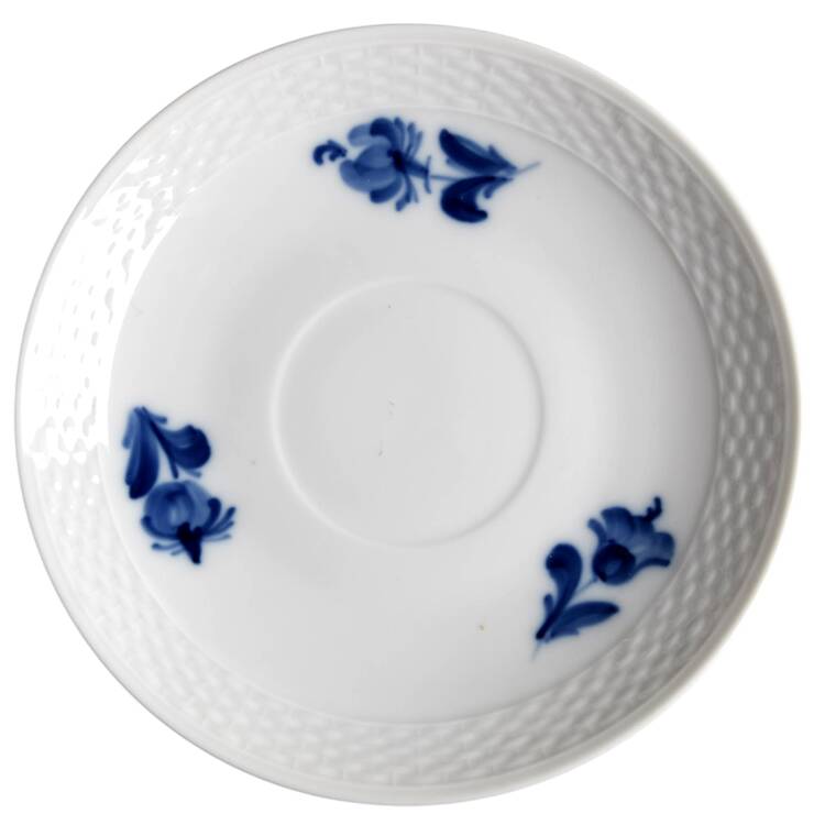 Blue Flowers Braided Saucer for Flat Cup