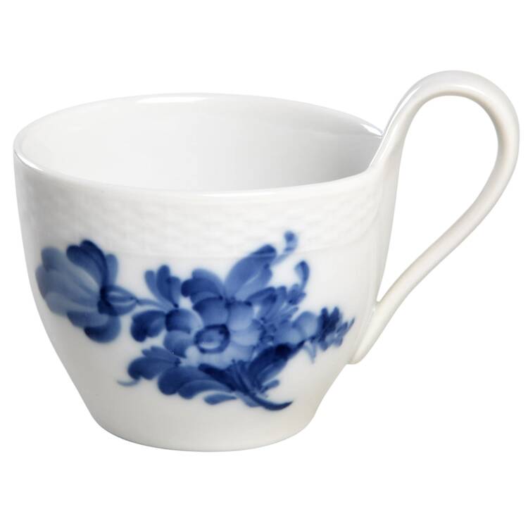 Blue Flowers Braided Flat Cup