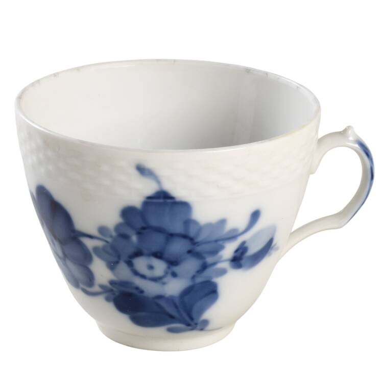 Blue Flowers Braided Flat Cup by Royal Copenhagen