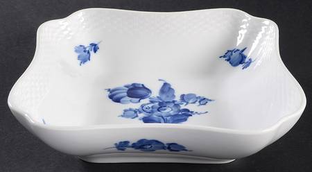 Blue Flowers Braided 8" Square Vegetable Bowl