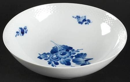 Blue Flowers Braided 8" Salad Serving Bowl
