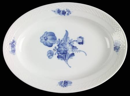 Blue Flowers Braided 10" Oval Serving Platter