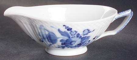 Blue Flowers Braided Individual Gravy Boat