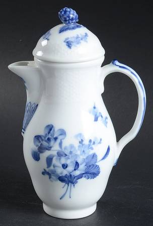 Blue Flowers Braided Mini Coffee Pot & Lid