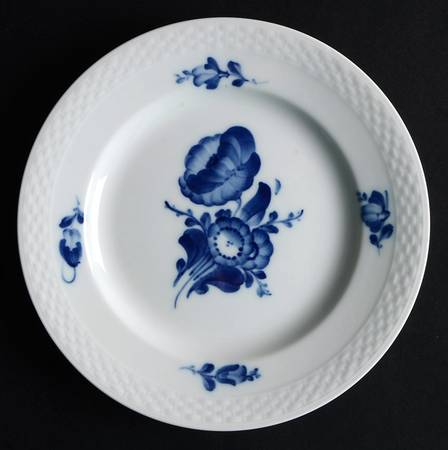 Blue Flowers Braided Bread & Butter Plate