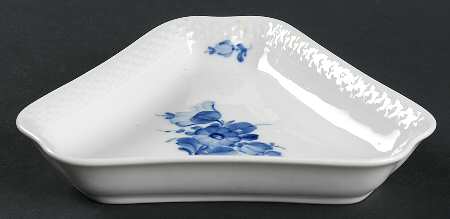 Blue Flowers Braided Tray for Condiment Set