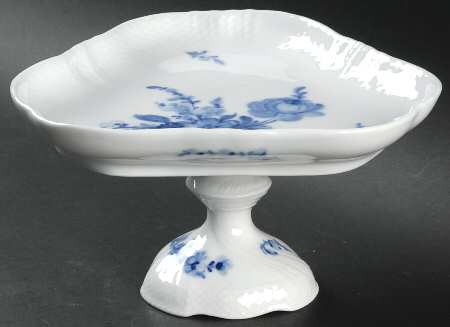 Blue Flowers Braided 5'' Triangular Cake Stand