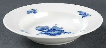 Blue Flowers Braided Rim Fruit/Dessert (Sauce) Bowl