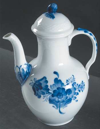 Blue Flowers Braided Coffee Pot & Lid
