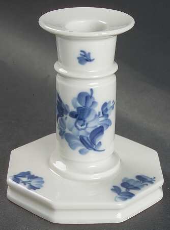 Blue Flowers Braided Small Candlestick