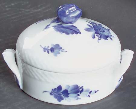 Blue Flowers Braided Butter Box & Lid