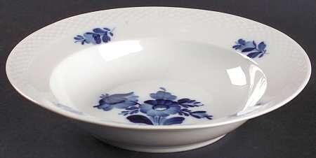 Blue Flowers Braided Rim Soup Bowl