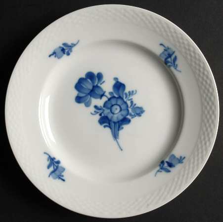 Blue Flowers Braided Salad Plate