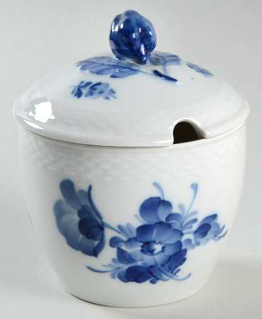 Blue Flowers Braided Jam/Jelly & Lid
