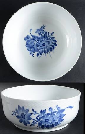 Blue Flowers Braided 11" Large Salad Serving Bowl