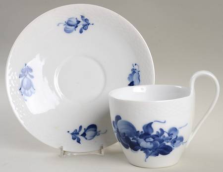 Blue Flowers Braided Oversized Cup & Saucer Set